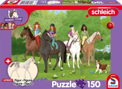 Obrázek k produktu Puzzle Schleich Výlet do přírody 150 dílků + figurka Schleich