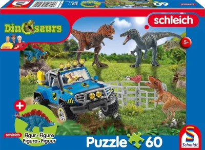Obrázek k produktu Puzzle Schleich Prehistoričtí obři 60 dílků + figurka Schleich