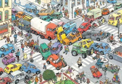 Obrázek k produktu Puzzle JvH Dopravní chaos 3000 dílků
