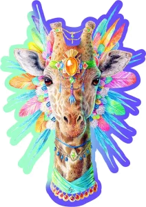 Obrázek k produktu Dřevěné puzzle Elegantní žirafa 150 dílků EKO