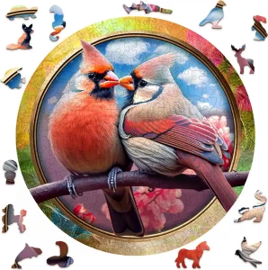Obrázek k produktu Dřevěné puzzle Zamilovaní ptáci 250 dílků