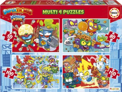 Obrázek k produktu Puzzle Superthings 4v1 (50,80,100,150 dílků)