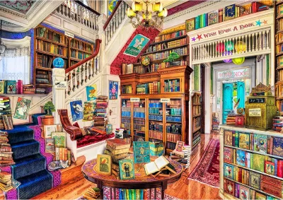 Obrázek k produktu Dřevěné puzzle Přání v knihkupectví 2v1, 4000 dílků