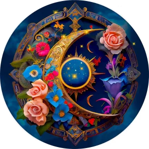 Obrázek k produktu Dřevěné puzzle Květinový Měsíc 505 dílků
