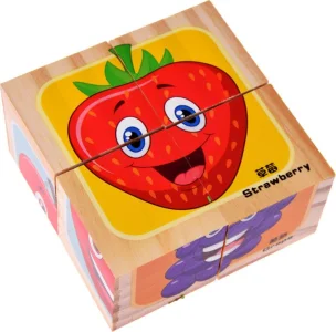 Obrázek k produktu Obrázkové kostky Ovoce, 4 kostky