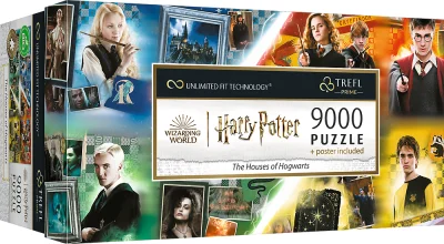 Obrázek k produktu Puzzle UFT Harry Potter: Bradavické koleje 9000 dílků