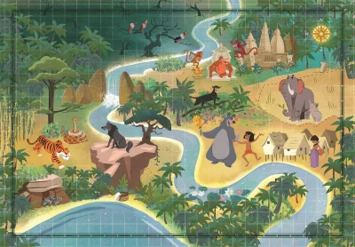 Obrázek k produktu Puzzle Story Maps: Kniha džunglí 1000 dílků