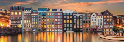 Obrázek k produktu Panoramatické puzzle Zářivý Amsterdam 1000 dílků