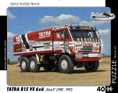 Obrázek k produktu Puzzle TRUCK č.33 Tatra 815 VE 6x6 „Ostrý-II“ (1982 - 1997) 40 dílků