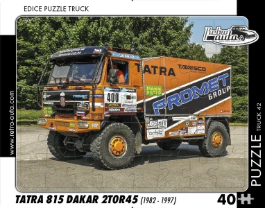 Obrázek k produktu Puzzle TRUCK č.42 Tatra 815 Dakar 2T0R45 (1982 - 1997) 40 dílků