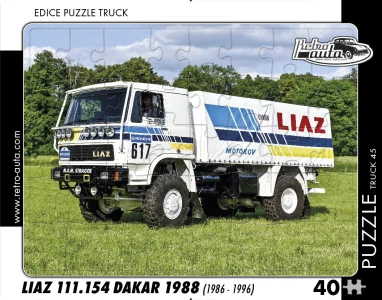 Obrázek k produktu Puzzle TRUCK č.45 Liaz 111.154 Dakar 1988 (1986 - 1996) 40 dílků