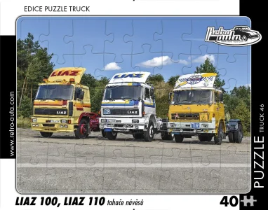 Obrázek k produktu Puzzle TRUCK č.46 LIAZ 100, LIAZ 110 tahače návěsů 40 dílků