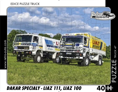 Obrázek k produktu Puzzle TRUCK č.47 Dakar speciály - LIAZ 111, LIAZ 100 - 40 dílků