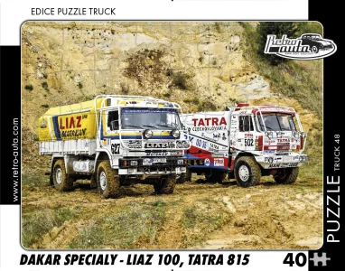 Obrázek k produktu Puzzle TRUCK č.48 Dakar speciály - LIAZ 100, TATRA 815 - 40 dílků