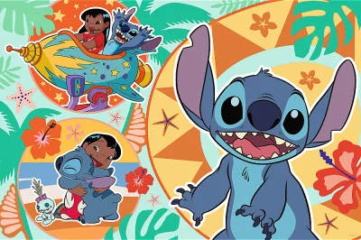 Obrázek k produktu Puzzle Lilo&Stitch: Šťastný den MAXI 24 dílků