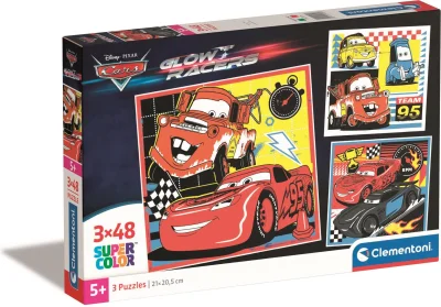Obrázek k produktu Puzzle Auta: Glow Racers 3x48 dílků