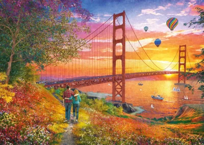 Obrázek k produktu Puzzle Procházka k mostu Golden Gate 2000 dílků