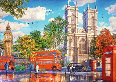 Obrázek k produktu Puzzle Premium Plus Tea Time: Pohled na Londýn 1000 dílků