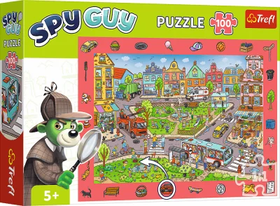 Obrázek k produktu Puzzle s hledáním obrázků Spy Guy: Město 100 dílků