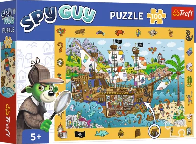 Obrázek k produktu Puzzle s hledáním obrázků Spy Guy: Pirátská loď 100 dílků