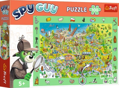 Obrázek k produktu Puzzle s hledáním obrázků Spy Guy: Polsko 100 dílků