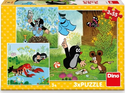 Obrázek k produktu Puzzle Krtek a kalhotky 3x55 dílků
