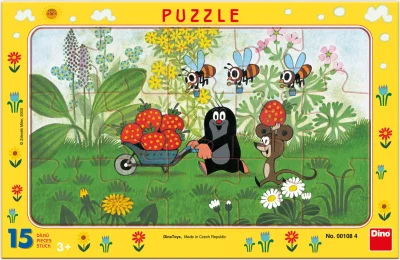 Obrázek k produktu Puzzle Krtek a jahody 15 dílků