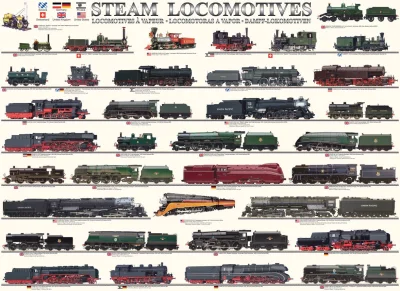 Obrázek k produktu Puzzle Parní lokomotivy 1000 dílků